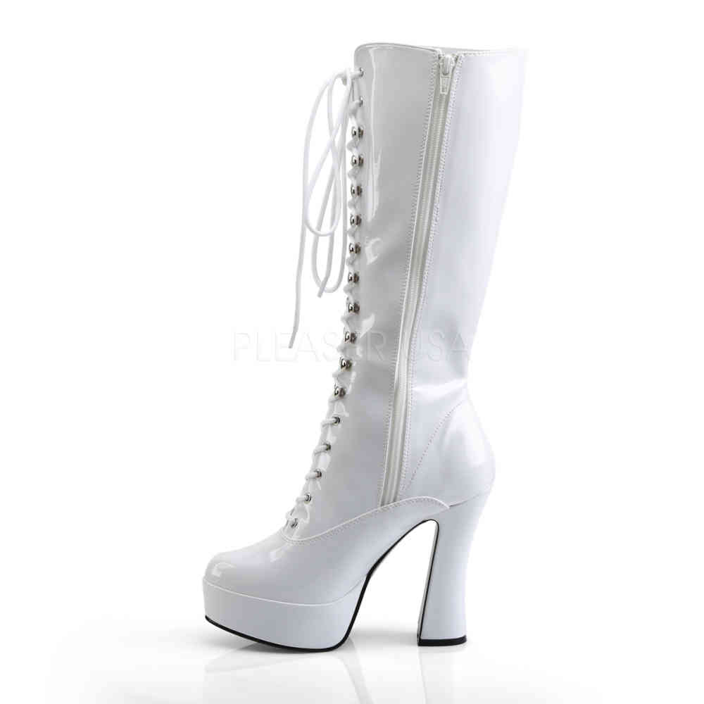 Pleaser ELECTRA 2020 5 Stack Heel, 1 12 PF Knee Hi Boots Schwarz Matt 13 cm Pleaser ELECTRA 2020 Plateau Stiefel